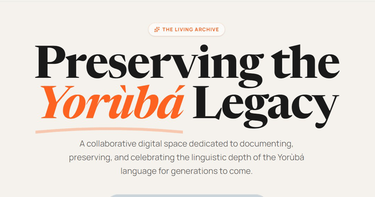 Yoruba Lexicon — React, JavaScript, Supabase project by Nicholas Benson