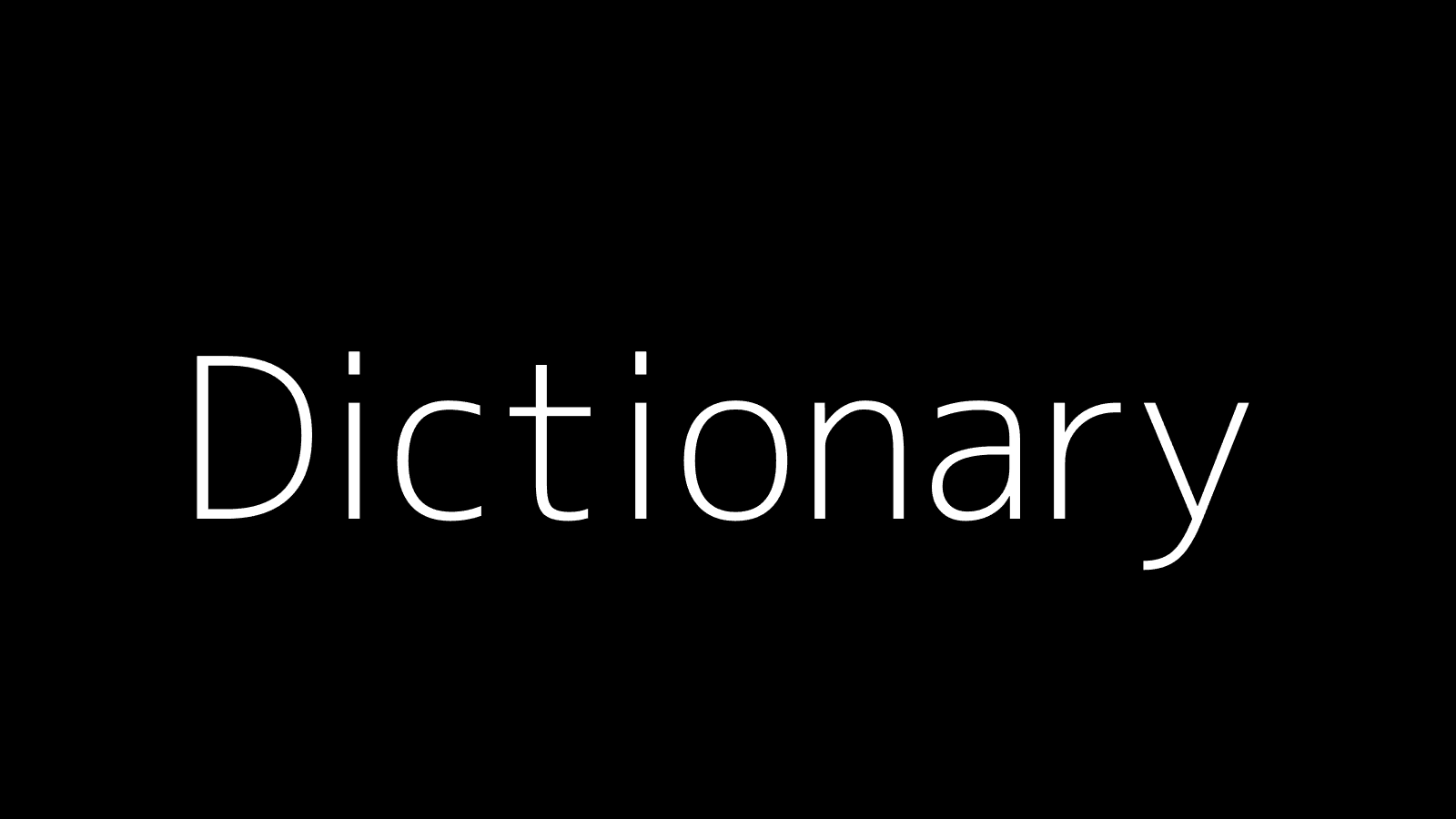 Dictionary — JavaScript, CSS project by Nicholas Benson